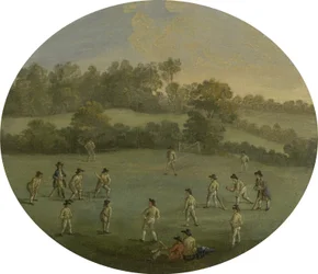 Un jeu de cricket (Le club de la Royal Academy à Marylebone Fields, maintenant Regents Park)